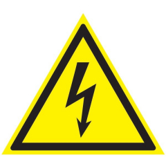 Пленка W08 опасность поражения эл. током 50х50 (Распродажа. На складе 5 шт.)