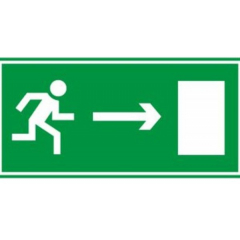 Пленка фотолюм Jessup Е03  Направление к эвакуационному выходу направо