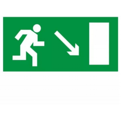 Пленка фотолюм Jessup Е07  Направление к эвакуационному выходу направо вниз