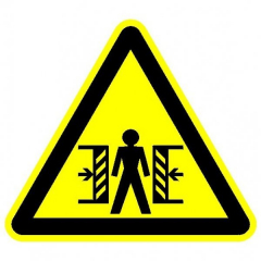 Пластик (W-23)  Внимание Опасность зажима