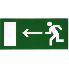 Пластик (Е 04)  Направление к эвакуационному выходу налево