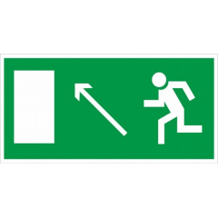 Пластик (Е 06)  Направление к эвакуационному выходу налево вверх