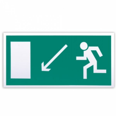 Пластик (Е 08)  Направление к эвакуационному выходу налево вниз