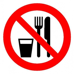 Пластик (Р-30)  Запрещается принимать пищу