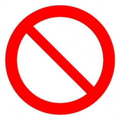 Плёнка (Р-21)  Запрещение (прочие опасности или опасные действия)