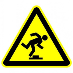 Плёнка Фотолюм. (W-14)  Осторожно. Малозаметное препятствие