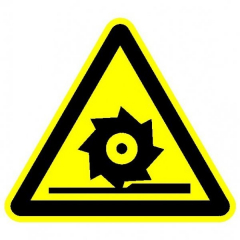 Плёнка Фотолюм. (W-22)  Осторожно. Режущие валы