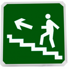 Плёнка Фотолюм. (Е-16) направление к эвакуационному выходу по лестнице вверх (налево) (Распродажа. На складе 4 шт.)