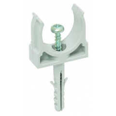 Держатель d=16 защелка и дюбель (DKS) (Распродажа. На складе 26 шт.)