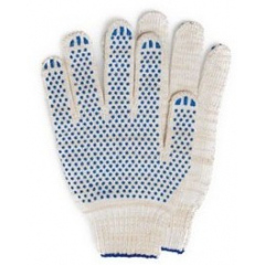 Перчатки х/б с ПВХ напылением 7 класс (4 нити)