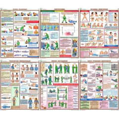 Плакаты  Первая медицинская помощь  (Распродажа. На складе 1 шт.)