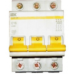 Автомат. выключатель 3-х фазн 16А  (Распродажа. На складе 1 шт.)