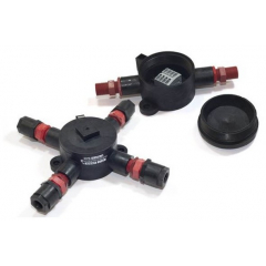 КСРВ-2-1-К Коробка пластиковая на 2 ввода,  штуцер (Распродажа. На складе 1 шт.)