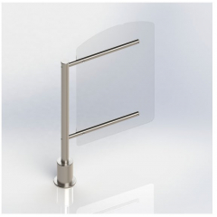 Калитка с магнитной разблокировкой L=800 (орг.стекло) (Praktika)