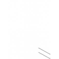 Поручень ограждения двойной со сквозным средним отверстием (Длина трубы L=1032) (Praktika)