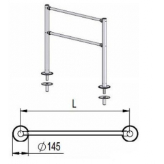 Ограждение съемное модульное (L=1000) (Praktika)