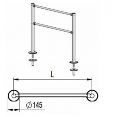 Ограждение съемное модульное (L=500) (Praktika)