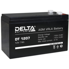 Аккумулятор 12 В, 7 Ач DT 1207 Delta