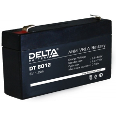Аккумулятор 6 В, 1,2 Ач DT 6012 Delta