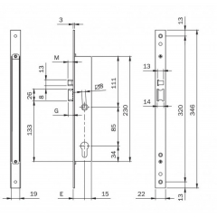 7817-02-35 (ISEO) замок электромеханический врезной