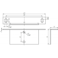 Кронштейн К-02 (для монтажа магнитов)