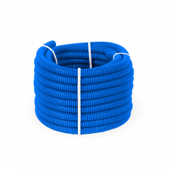 Труба гофрированная ПП лёгкая 350 Н негорючая (НГ) синяя d25 мм (10м/1200м уп/пал) Промрукав