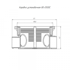 Коробка установочная 80-0500С безгалогенная (HF) 68х42 с саморезами (224шт/кор) Промрукав