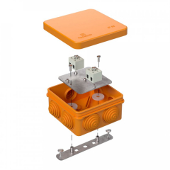 Коробка огнестойкая для о/п 40-0210-FR2.5-4 Е15-Е120 RAL2004 80х80х40 (44 шт/кор) Промрукав