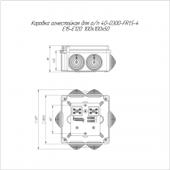 Коробка огнестойкая для о/п 40-0300-FR1.5-4 Е15-Е120 RAL2004 100х100х50 (14 шт/кор) Промрукав