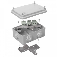 Коробка огнестойкая для о/п 40-0340-FR2.5-6 Е15-Е120 RAL7035 120х80х50 (23 шт/кор) Промрукав