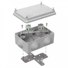 Коробка огнестойкая для о/п 40-0340-FR2.5-4 Е15-Е120 RAL7035 120х80х50 (23 шт/кор) Промрукав