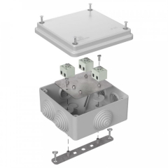 Коробка огнестойкая для о/п 40-0300-FR2.5-6 Е15-Е120 RAL7035 100х100х50 (14 шт/кор) Промрукав