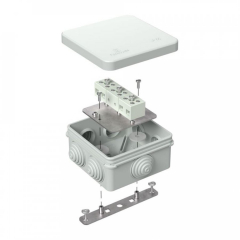Коробка огнестойкая для о/п 40-0210-FR6.0-6 Е15-Е120 RAL7035 80х80х40 (44 шт/кор) Промрукав