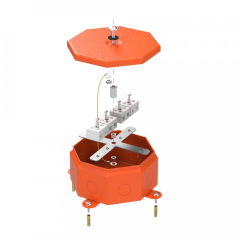 Коробка металлическая огнестойкая Октагон 70-0101-FR10.0-8 Е15-Е120 RAL2003 130х130х63 (9 шт/кор) Промрукав