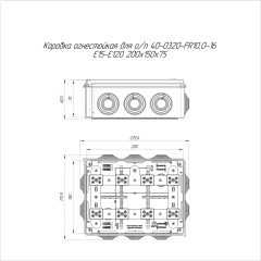 Коробка огнестойкая для о/п 40-0320-FR10.0-16 Е15-Е120 RAL2003 200х150х75 (5 шт/кор) Промрукав