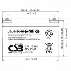GPL12260 I CSB Аккумулятор