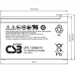 UPS12580 F2 CSB Аккумулятор