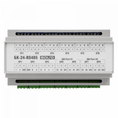 БК-12-RS485-01 - Блок коммутации для установки в шкафы, боксы. Две внешних линии RS485 и одна внутренняя. Питание 12 В.