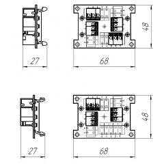 Разветвитель (сплиттер) интерфейсов CAN/ DMX512 /M-Bus /Modbus RTU РИ-3 АЯКС