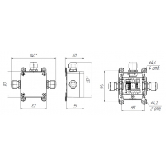 Разветвитель (сплиттер) интерфейсов CAN/ DMX512 /M-Bus /Modbus RTU РИ-3 DIN АЯКС