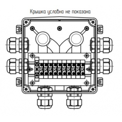 Коробка коммутационная усиленная 183х180х97 Гранд-АЯКС IP67/IP66, ВК10мм2