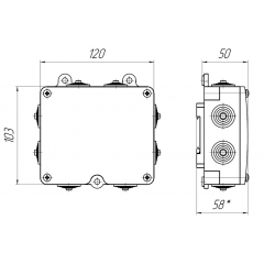 Корпус КСП-DIN-100 (250х230х100) АЯКС