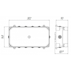 КСП-DIN-5 (60х60х30) АЯКС (без отверстий, глухая)