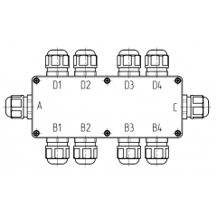 Коробка распределительная 195х80х75 АЯКС-КР (база)