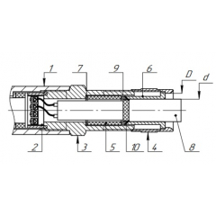 Извещатели охранные точечные магнитоконтактные взрывозащищённыеЕх ИО102 N исп.200 с магнитом М-100, с постоянно присоединенным кабелем в металлорукаве 
маркировка 1Ex db IIC T6...Т5 Gb / РВ Ex db I Mb
