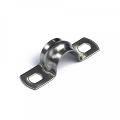 Скоба металлическая двухлапковая СМД(INOX) d16-17 мм (20шт/1600шт уп/кор) Промрукав