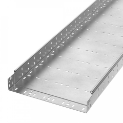 Лоток перфорированный Профи INOX (AISI 304) 400х80х3000 (1,5 мм) (6 м/уп) Промрукав