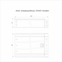 Лоток неперфорированный Стандарт 500х80х3000 (1,0 мм) (6 м/уп) Промрукав