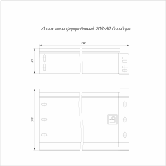 Лоток неперфорированный Стандарт 200х80х3000 (0,8 мм) RAL (6 м/уп) Промрукав