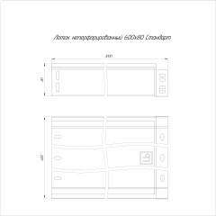 Лоток неперфорированный Стандарт 600х80х3000 (1,0 мм) (6 м/уп) Промрукав
